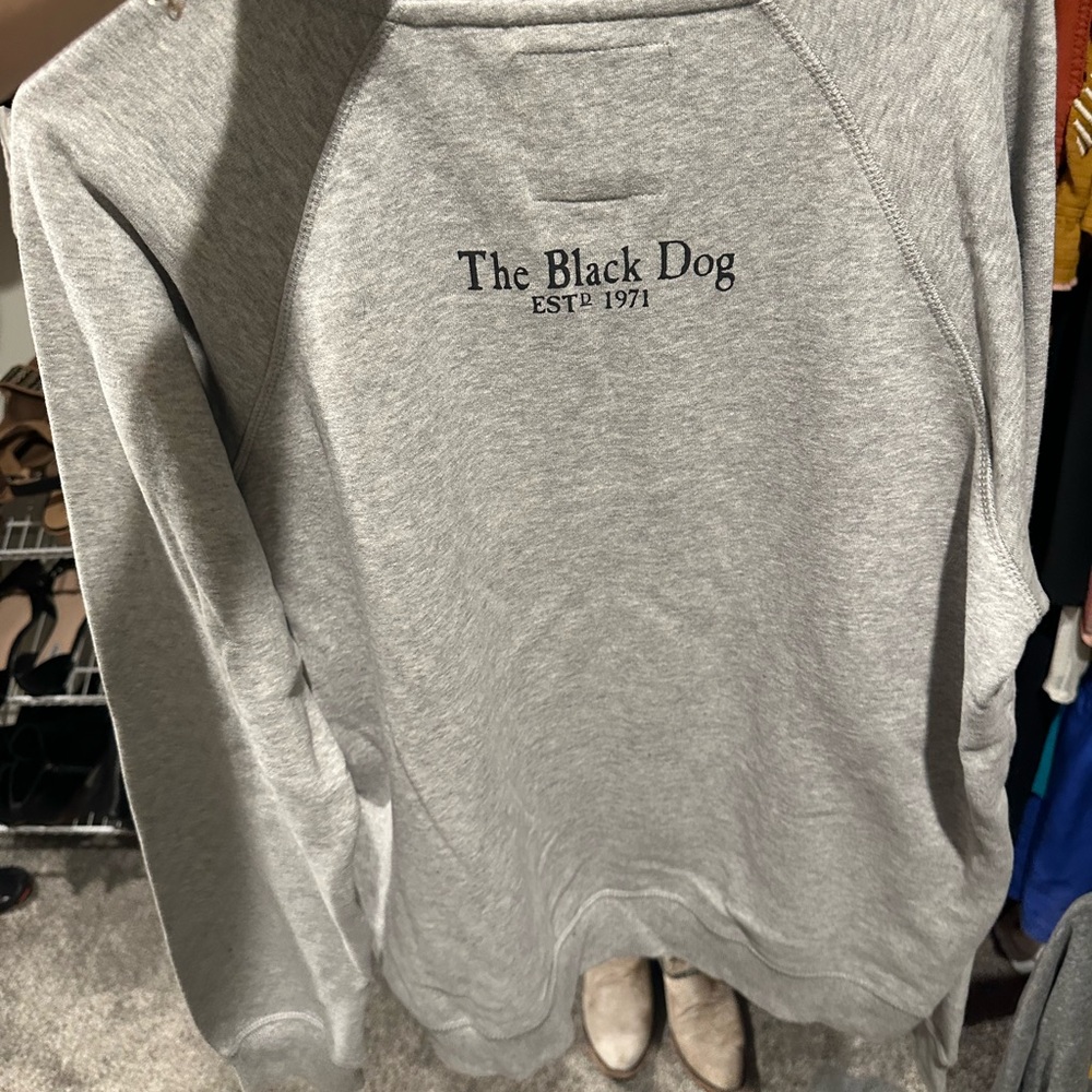 The Black Dog Gray Sweatshirt with Dog Silhouette - Picture 4 of 4